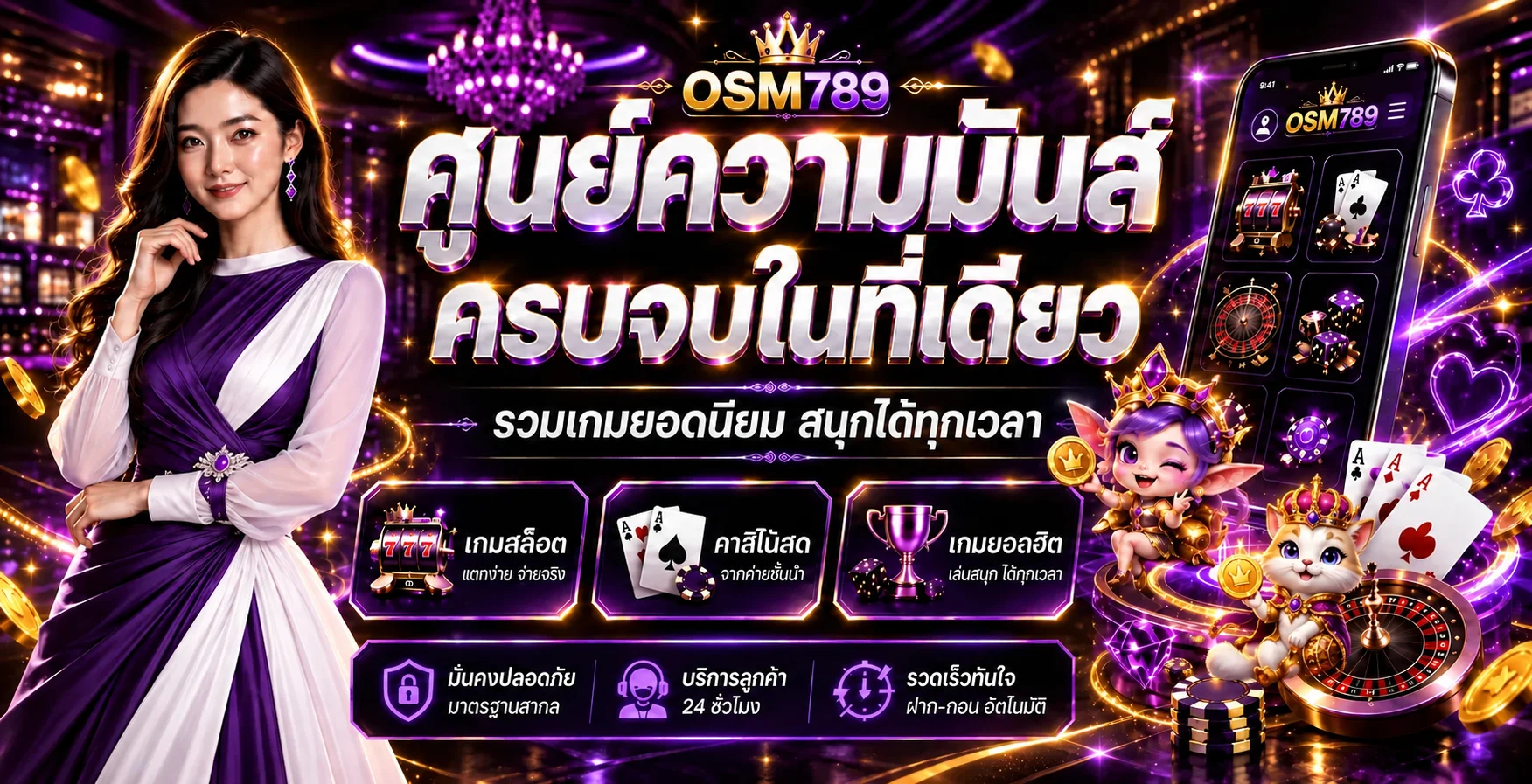 ภาพรวมเกมสล็อตและคาสิโน OSM789 บนมือถือ